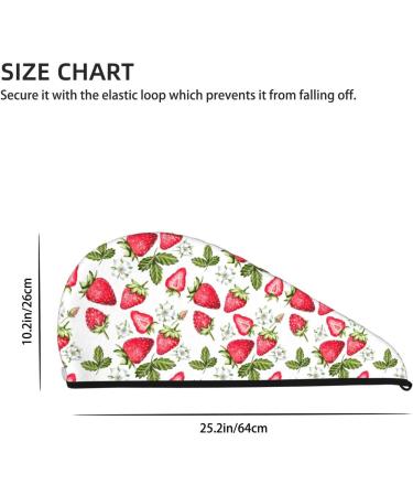 Strawberry1 Microfiber Hair Towel - Soft Super Absorbent Coral Velvet Wrap for Quick Drying Long Curly & Thick Hair | Ideal Women's Hair Cap - Buy Online on GoSupps.com