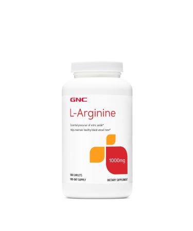GNC L Arginine 1000mg Supplement Supports Healthy Blood Vessel Tone 180 Servings 180 Count (Pack of 1)