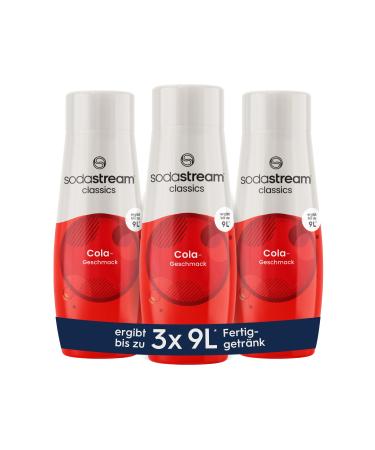 SodaStream syrup 3x Cola 1x bottle makes 9 liters of ready-to-drink beverage prepared in seconds and always fresh 3x 440 ml