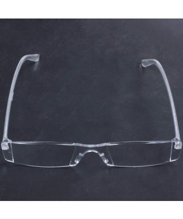 FREDY Rimless Reading Glasses Case Bag - Metal Temple 1.00-4.00 Diopters Clear (300 Degrees) - Shop Internationally! - Buy Online on GoSupps.com