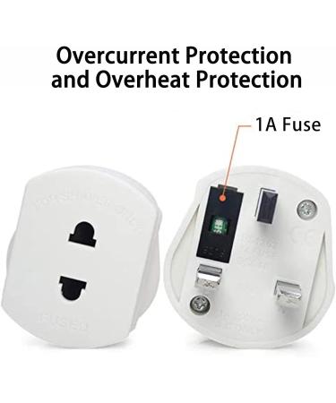 WSNDY 1 Pc Heavy Duty UK 1A Electric Shaver/Toothbrush Adapter Plug - White - Buy Online on GoSupps.com