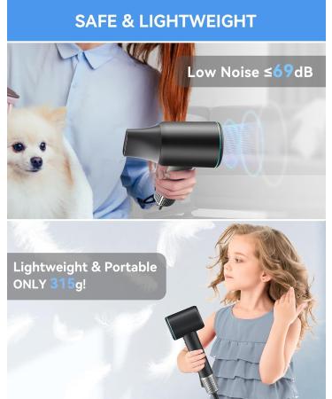 Shop High-Speed Negative Ionic Hair Dryer | 110 000 RPM Brushless Motor | Fast Drying Low Noise & Travel-Friendly - Buy Online on GoSupps.com