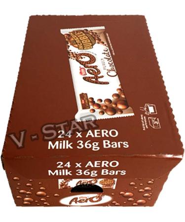 Full Box of Nestle AERO Bubbly Milk Chocolate BAR 24 x 36g - Buy Online on GoSupps.com