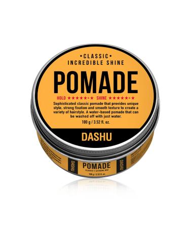 DASHU Classic Incredible Shine Pomade 3.5oz - Strong Hold & High Shine for Hairstyling