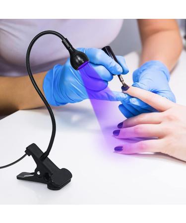TOEDO 3W UV LED Gel Nail Lamp | 4 Levels Setting Gooseneck Lamp Clip | Professional Nail Dryer for Gel Polish | Black Nail Art Accessories - Buy Online on GoSupps.com