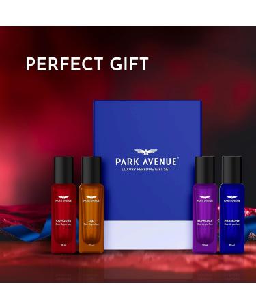 Park. Avenue Luxury Perfume Gift Set for Men 4x20 ml | Euphoria Conquer Harmony & Oud Perfume | Eau De Parfum | Premium Luxury Perfume for Corporate Man | Perfume for men Long Lasting Smell - Buy Online on GoSupps.com