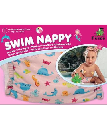 Buy Freds Swim Academy Reusable Swimming Diaper - Soft Adjustable Swim Nappy for Babies (Pink Size 2) - International Shipping Available - Buy Online on GoSupps.com