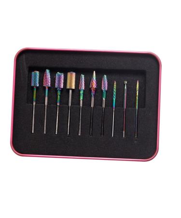 FOMIYES 1set Grinding Head Grinding Burr Cutters Electric Nail File Replacement Heads Manicure Drill Bits Nail Kits Electric Tool Manicure Grinding Tools Nail Drill Tungsten Steel Diamond