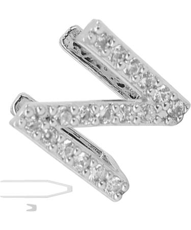Verdant Touch Hip Hop Tooth Decoration - Silver Capital-Shaped Teeth Brace for Halloween & Accessories - Buy Online on GoSupps.com