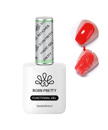 BORN PRETTY Magic Gel Nail Polish Remover 15ml Soak-Off Quick Gel Polish Remover 2-3 Minutes Easily Professional Remover Nail Gel Polish Gel Polish Remover for Nails Magic Remover