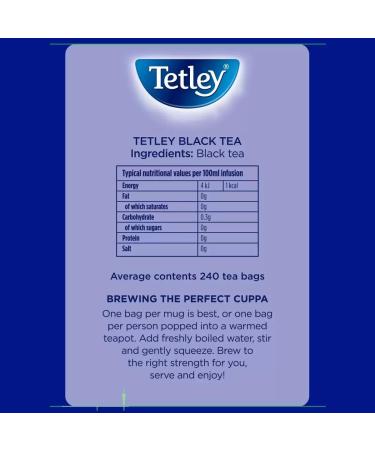 Tetley Original Classic Black Tea Bags Rich Fresh Natural Drink Pack of 3 x 240 - Buy Online on GoSupps.com