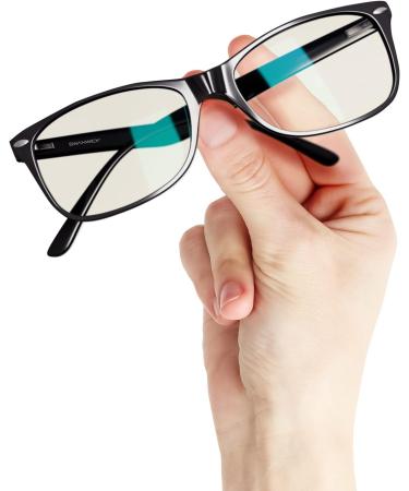 Swanwick Blue Light Blocking Glasses for Women & Men - Anti Eyestrain Headache Relief for Computer Gaming TV & Phones - Sleep Aid - Classic Day Swannies (Small Black - Buy Online on GoSupps.com