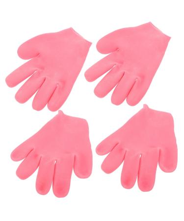 FOMIYES 2 Pairs Moisturizing Gloves Silicone Glove Lotion Hand Gloves Moisturizing Overnight Moisturizing Hand Gloves Hand Moisturizing Glove Full Foot Cover Silica Gel Pink Miss Whitening