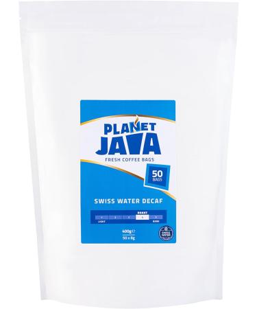 Planet Java Swiss Water Decaffeinated Coffee Bags - Full Medium Roast - 50 x 8g Bags - Buy Online on GoSupps.com