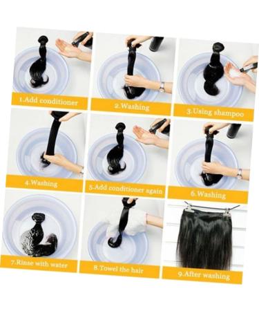 FOMIYES hair extensions straight hair clip hairpieces for extension hair human remy hair hairpieces for women hair real extensions hair barrettes for women seamless hair ties tape Miss pu medium Black - Buy Online on GoSupps.com