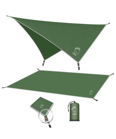 Grassman Tent Footprint, Camping Tarp Lightweight Waterproof with Carrying Bag, Tent Tarp Hiking Ultralight Hammock Rain Tarp M:82''x82''