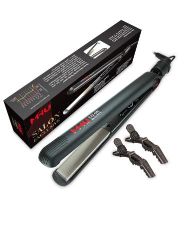 MHU 1 Inch Flat Iron - Professional Travel Hair Straightener & Curler with Dual Voltage Titanium Plate Anti-Frizz Fast Heat & Adjustable Temp - Perfect for International Shipping - Buy Online on GoSupps.com