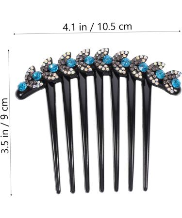 DOITOOL Issue Card Rhinestone Hair Side Combs Black Rhinestone Clip Crystal Hair Clips Black Rhinestone Hair Accessories Hair Accessories for Women Miss Rhinestones The Flowers South Korea - Buy Online on GoSupps.com