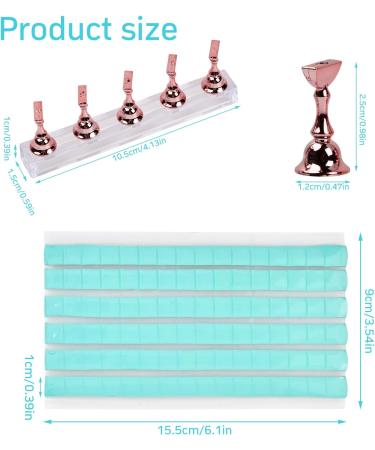 Wisebom Nail Display Stand and Glue Putty 10 Pieces Magnetic Nail Tips Exercise Holder 192 Pieces Adhesive Clay Reusable Acrylic Nails Art Practice Stands for DIY Manicure (Aurora Colour) Aurora Color - Buy Online on GoSupps.com