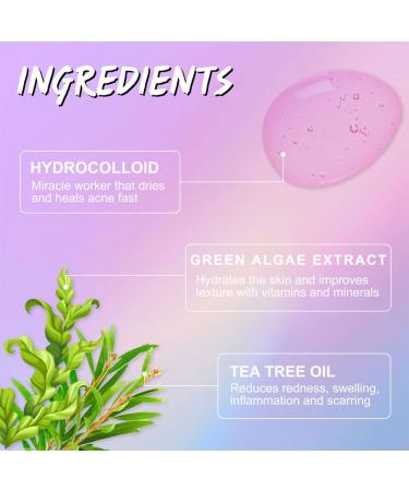 Acne Patches with Natural Green Algae & Tea Tree Oil | Hydrocolloid Treatment for Zits Pimples & Blemishes - Fast International Shipping - Buy Online on GoSupps.com