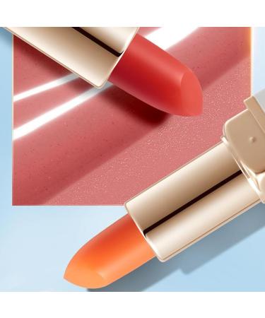 Orange Warm Lipstick 38 g with 50 lip brushes temperature lip balm for full and wellgroomed lips waterproof for dried lips lipstick - Buy Online on GoSupps.com