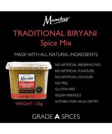 Mumtaz TRADITIONAL BIRYANI Spice Mix 125g | Reusable Resealable Tub - Buy Online on GoSupps.com