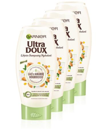 Garnier Ultra DOUX Nourishing Almond Milk Moisturizing Conditioner 200 ml - Pack of 4