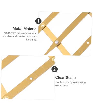 BELLIFFY Eyebrow Scale Eyebrow Ruler Makeup Ratio Eyebrow Measure Tool Eyebrow Stencil Measuring Tool Golden 16X4.5X0.6CM Golden - Buy Online on GoSupps.com