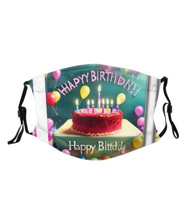 Zyvia Happy Birthday Beautiful folded dust mask for adults 5-layer protection activated carbon filters for additional security soft breathable adjustable elasticity stops dust 10