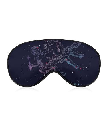 Gemini Zodiac Constellation Sleep Mask Eye Cover for Sleeping Blindfold with Adjustable Strap Blocks Light Night Travel Nap for Men Women