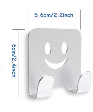 Self-Adhesive Razor Keeper Hooks - 5 Pack Aluminum Alloy Multi-Purpose Smile Hooks for Bathroom & Kitchen (5 Colors) - Buy Online on GoSupps.com