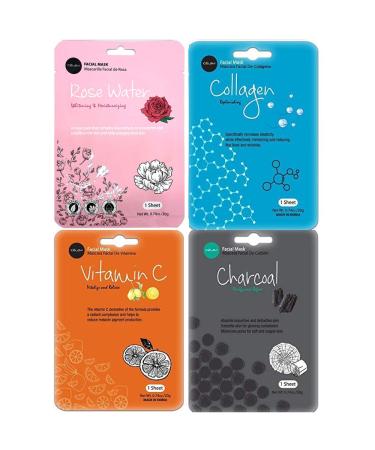 Celavi Korean Face Mask Set - 12 Hydrating Sheet Masks with Hyaluronic Acid & Natural Extracts | K-Beauty Skincare - Buy Online on GoSupps.com