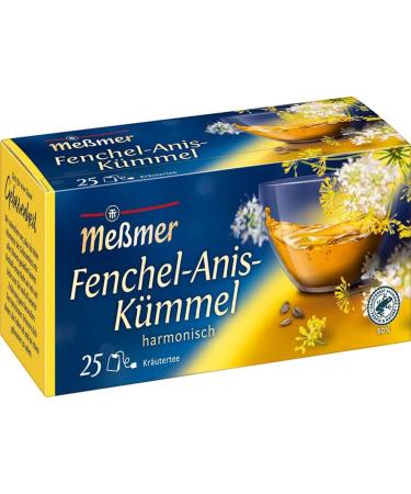 Meßmer Fennel-Anise-Caraway | 25 tea bags | Vegan | Gluten-free | Lactose-free 25 tea bags Fennel-Anise-Caraway