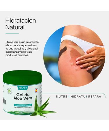 Premium Aloe Vera Gel & Cream 500ml - Moisturizing for Face & Body | Sunburn Relief Acne Treatment & Soothing Razor Burn for Men & Women - Buy Online on GoSupps.com