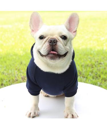 Dog Hoodie with Pocket - Navy Blue Sweater for Small, Medium, Large Dogs | Pet Winter Coat - Buy Online on GoSupps.com