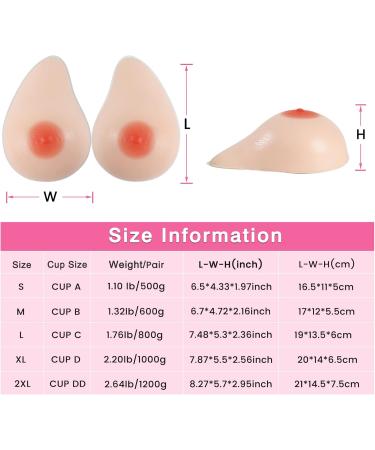 Vollence Asymmetrical Silicone Breast Prosthesis | Irregular Shape Mastectomy & Transvestite False Breasts - Ivory White - Buy Online on GoSupps.com