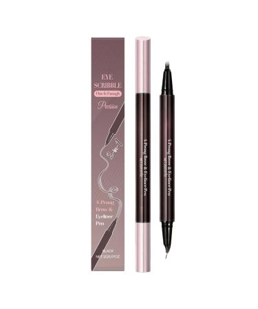 Crayon Sourcils Stylo Pour Les Sourcils Imperm able 2-En-1 - Eyeliner Pour le Maquillage et la Beaut pour les Rendez-vous les Soir es les R unions pour les Femmes et les Filles