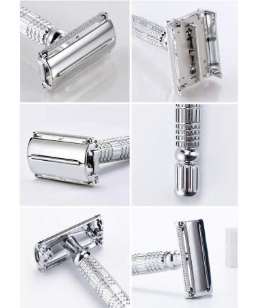 Buy PMKVGDY Classic Double-Edged Razor - 9-Speed T-Shaped with 5 Blades & Storage Box | International Shipping - Buy Online on GoSupps.com