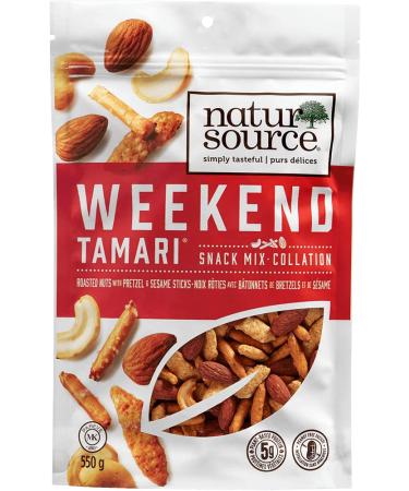 naturSource Artisanal Weekend Tamari Snack Mix Made in Canada Value Size Re-Sealable Pack (550 g)