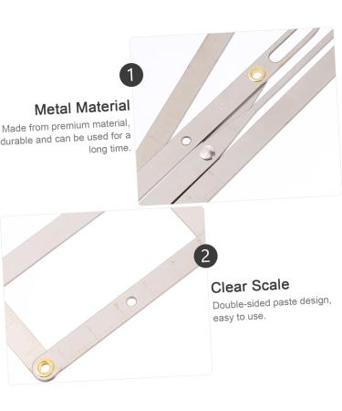 Eyebrow Scale Measuring Tool Eyebrow Ruler Tool Second Generation Eyebrow Card Make up 16X4.5X0.6CM Silver - Buy Online on GoSupps.com