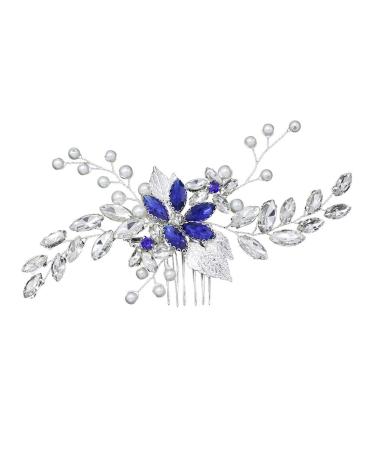 Casstad Wedding Hair Accessories Hair Pieces Comb for Brides Bridal Silver color Vintage Headpiece Comb Hair Clip
