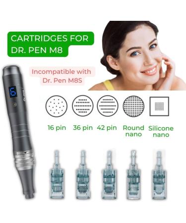 Dr. Pen Ultima M8 10 Pack Replacement Cartridges - 42 Pins (0.25mm) - Disposable Bayonet Slot Parts - Buy Online on GoSupps.com