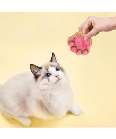 Kitten Treats - Cat Treats for Indoor Cats - Natural Healthy Cat Snacks Treats | Cat Paw Biscuits Cat Treat | Dry Cat Treats Kitten Treats | Kitten Treats Paw Shape Cat Food Treats | Treats for Cat Pink - Buy Online on GoSupps.com