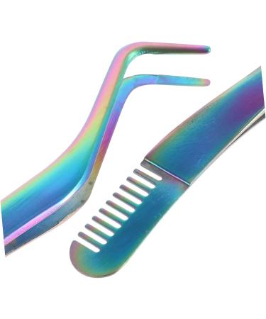 POPETPOP Eyelash Tweezers with Comb Lash Comb for Eyelash Eyebrow Tweezers Coin Tweezers 2 in 1 Lash Tweezer False Lashes Tweezer Ingrown Tweezers Straight Tweezer Stainless Steel First Aid - Buy Online on GoSupps.com