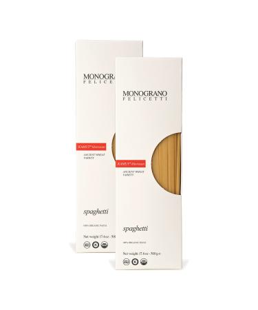 Monograno Felicetti Kamut Spaghetti Pasta Italian Organic Non-GMO 17.6oz (500g) 2 Pack - Buy Online on GoSupps.com