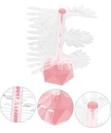 minkissy Clear Nail Sample Stick Spiral Nail Practice Stand Spiral Nail Tips Holder Manicure Nail Display Stand Spiral Nail Color Display Stand Nail Art Supply Bracket Modeling Acrylic 6.2x6.2cm Pink - Buy Online on GoSupps.com