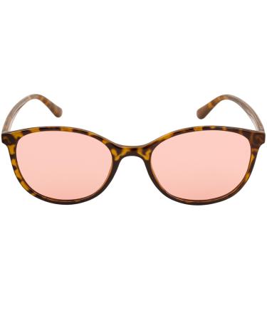 Family Tree Remedies FL-41 Migraine Glasses for Light Sensitivity/Photophobia Indoor/Outdoor Transitional Lens Tortoise Frame with Soft Case