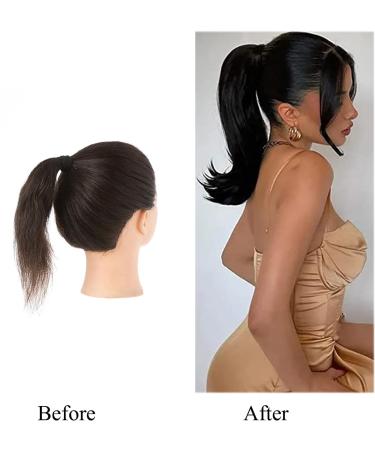 45cm Claw Clip Ponytail Extension Straight Fake Jaw ponytail Hairpieces Faux Hair Pieces Curly High pony tails hair extensions clip on ponytails for women Girls Kids Dark brown) 18 inch/45cm dark brown - Buy Online on GoSupps.com