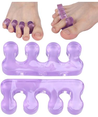 Pack of Purple Silica Gel Toe Separators Bunion & Hammer Toe Relief Stretchers | Best Toe Straighteners - Buy Online on GoSupps.com