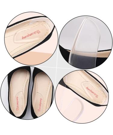 NOLITOY 4 Pairs Flatfoot Insoles - Heel Pad & Supination/Pronation Correction | Soft Gel Transparent Orthotic Inserts for Unusual Shoes - 7.8x3.5cm - Buy Online on GoSupps.com